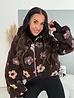 3D len virágmintás bomber kabát TEDDY FLOWER