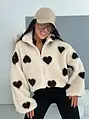 3D len virágmintás bomber kabát TEDDY LOVE