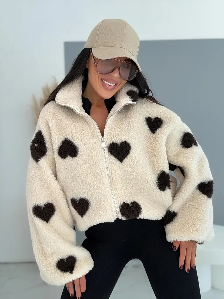 3D len virágmintás bomber kabát TEDDY LOVE