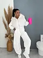Prémium baggy melegítőszett szőrmével WHITE LUXURY