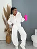 Prémium baggy melegítőszett szőrmével WHITE LUXURY