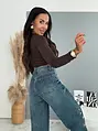 Baggy fit farmernadrág kövekkel és gyöngyökkel díszítve ZARA STYLE