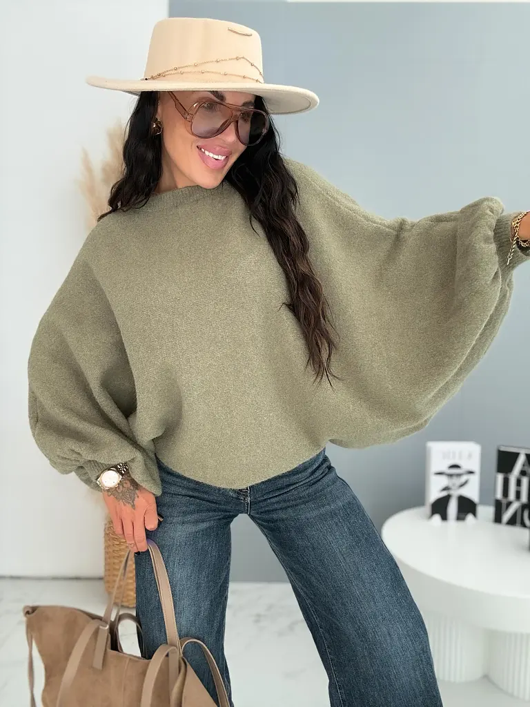 Oversize gyapjú pulóver RELIA