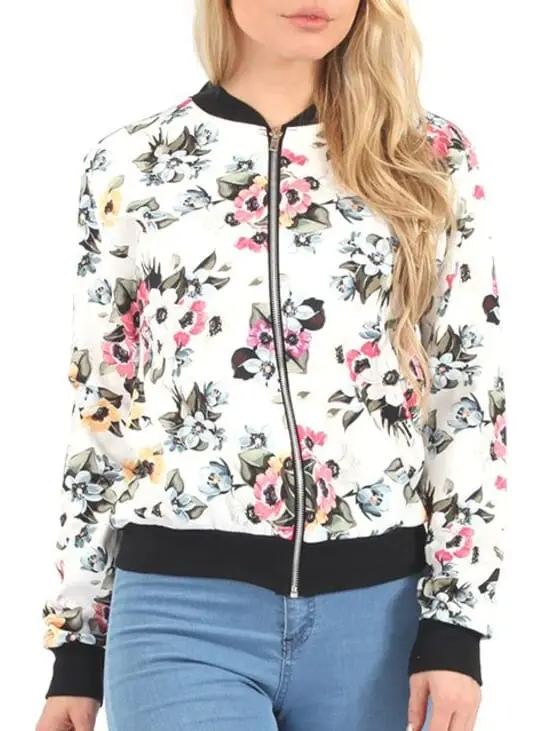VIRÁGMINTÁS BOMBER DZSEKI | Starstyle.hu Női bomber dzseki szőrmével | Starstyle.hu